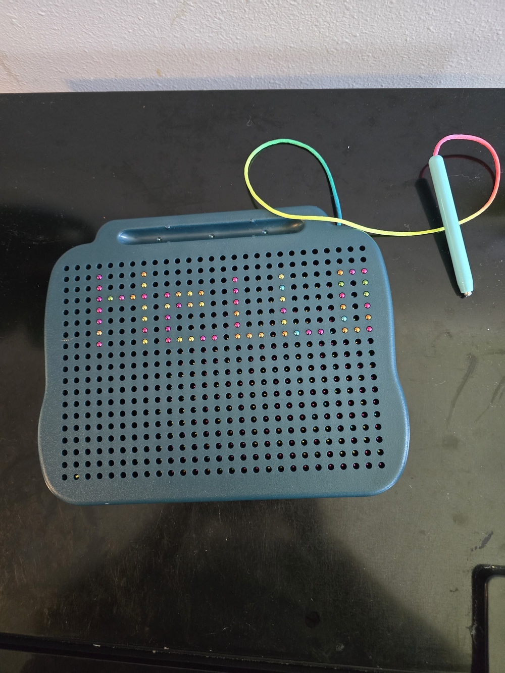Magnetic Drawing Board with Stylus - Teal & Multicolor